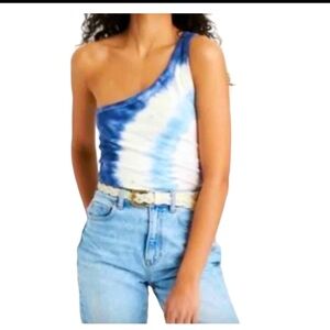 AE One Shoulder Tie Dye Crop Tank Top Size S